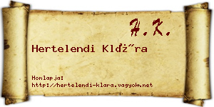 Hertelendi Klára névjegykártya